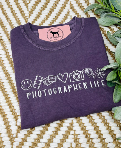 PHOTOGRAPHER LIFE Embroidered T-shirt or Sweatshirt