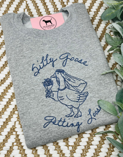 SILLY GOOSE GETTING LOOSE Custom Embroidered T-shirt or Sweatshirt