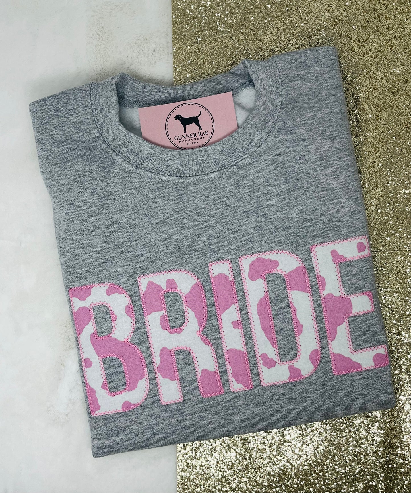 BRIDE Custom Applique Embroidered T-shirt or Sweatshirt