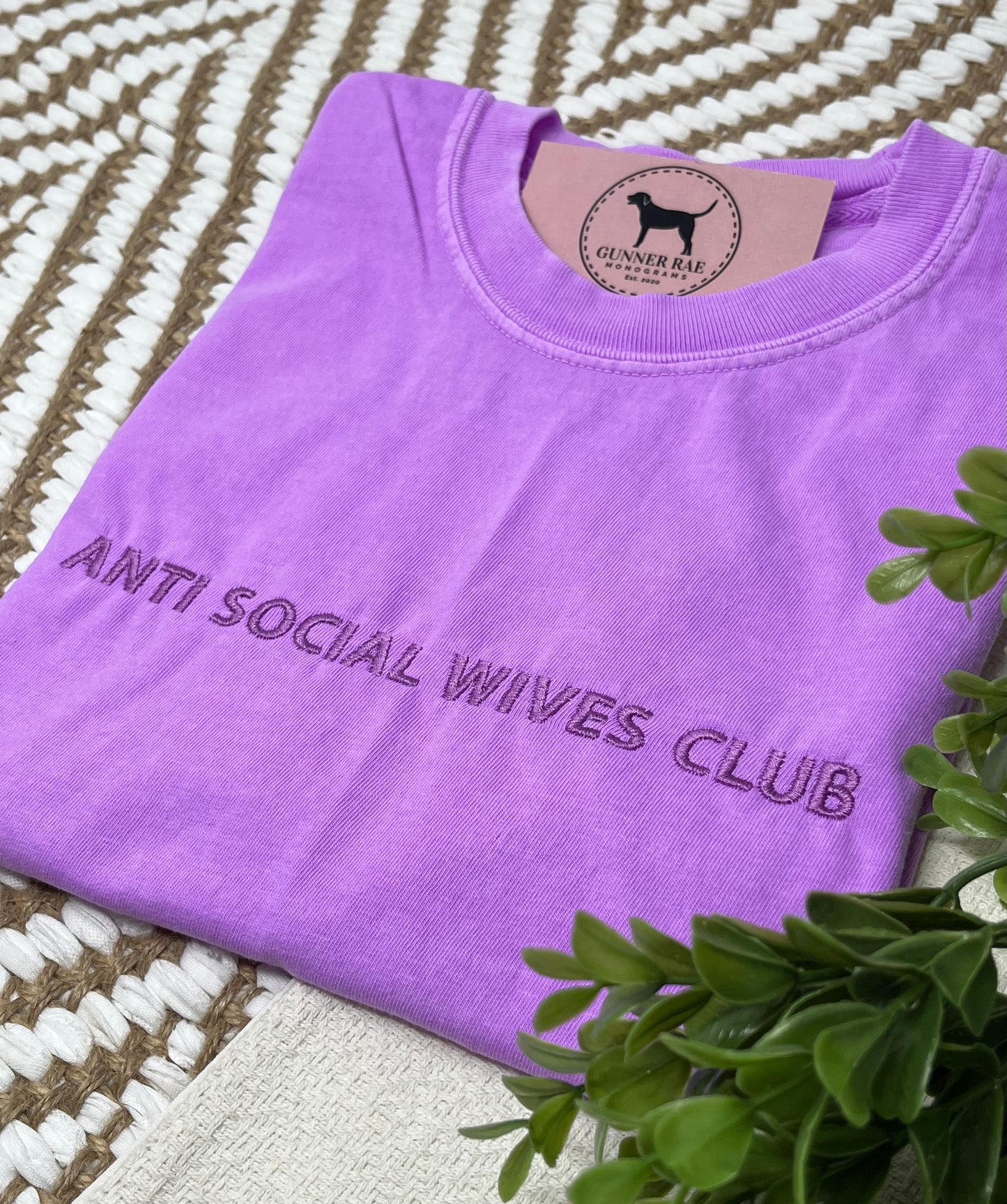 ANTI SOCIAL WIVES CLUB Custom Embroidered T-shirt or Sweatshirt