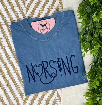 NURSING Embroidered T-shirt or Sweatshirt