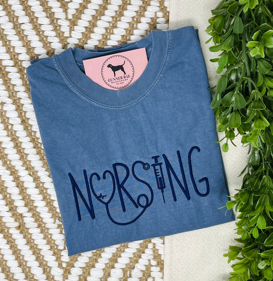 NURSING Embroidered T-shirt or Sweatshirt