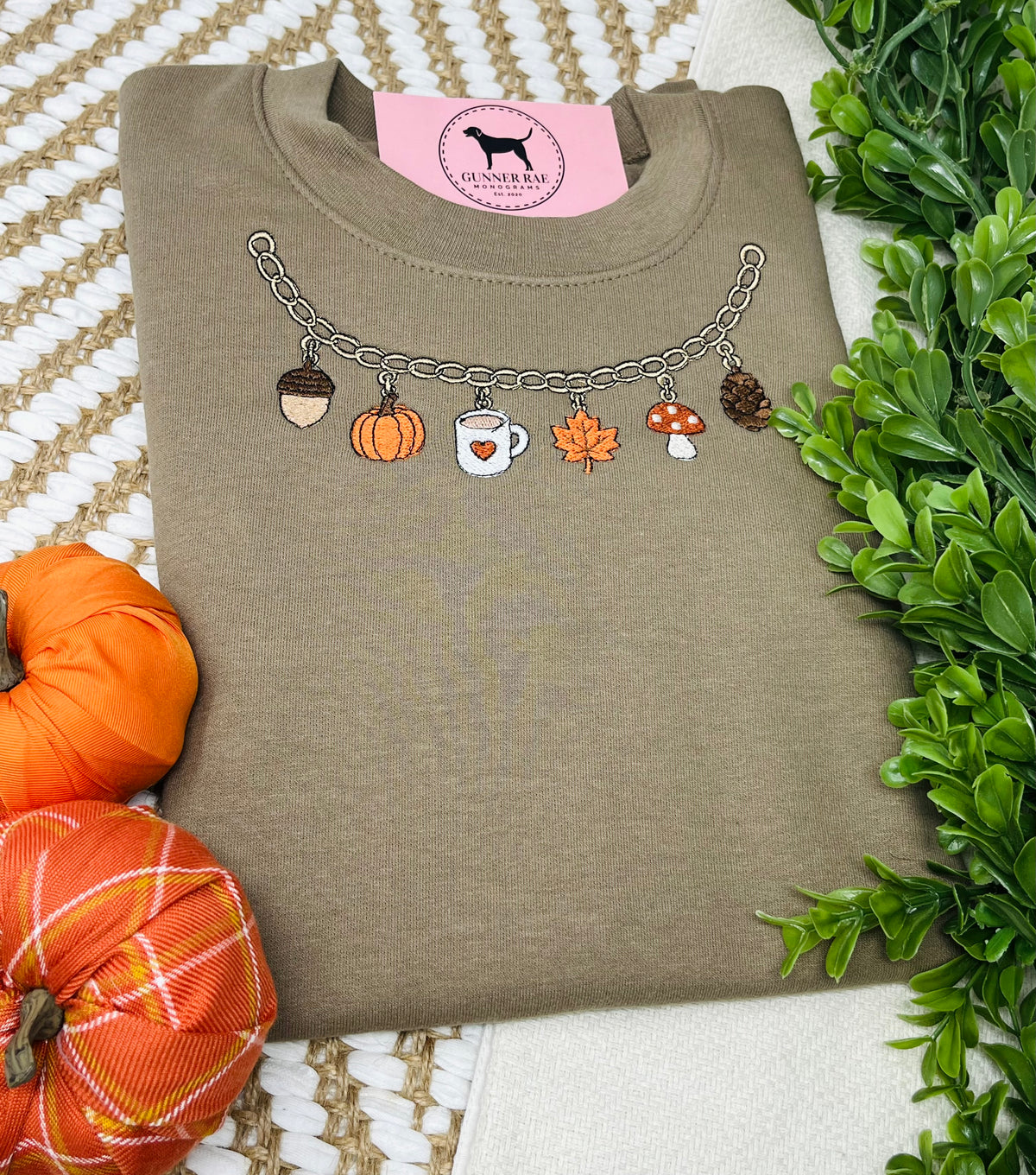 FALL NECKLACE Embroidered T-shirt or Sweatshirt
