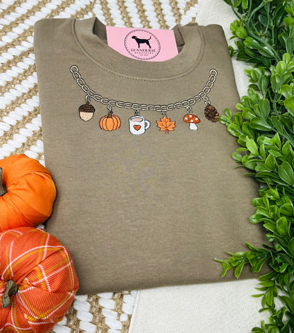 FALL NECKLACE Embroidered T-shirt or Sweatshirt