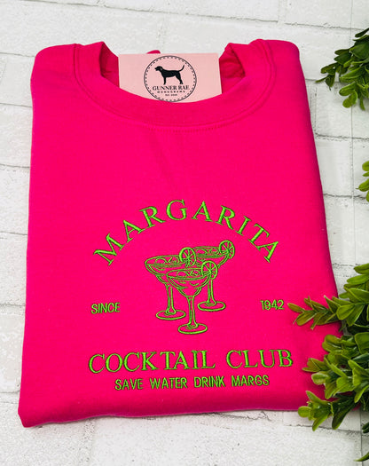 MARGARITA COCKTAIL CLUB Embroidered T-shirt or Sweatshirt