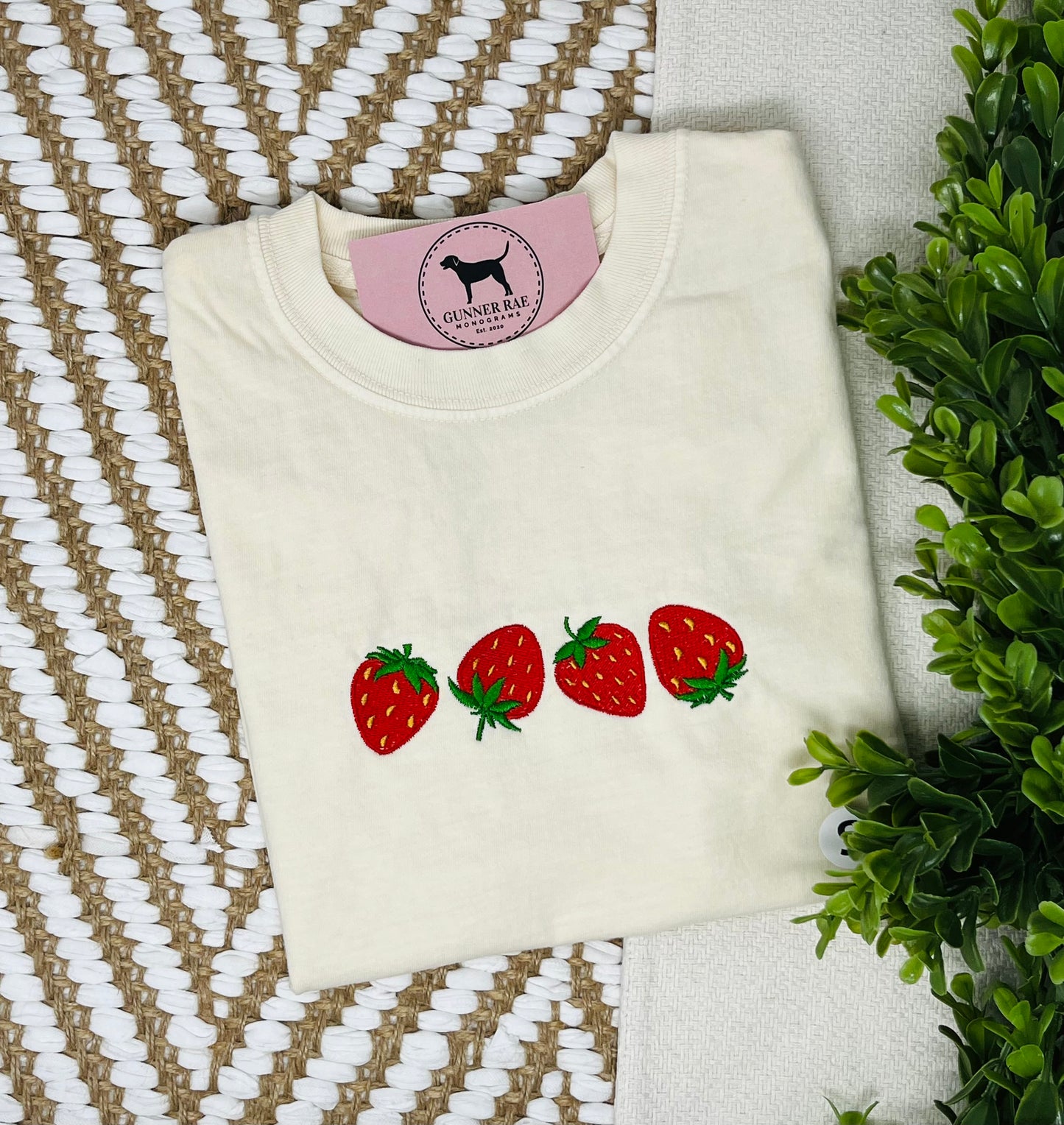Strawberry Embroidered T-shirt or Sweatshirt
