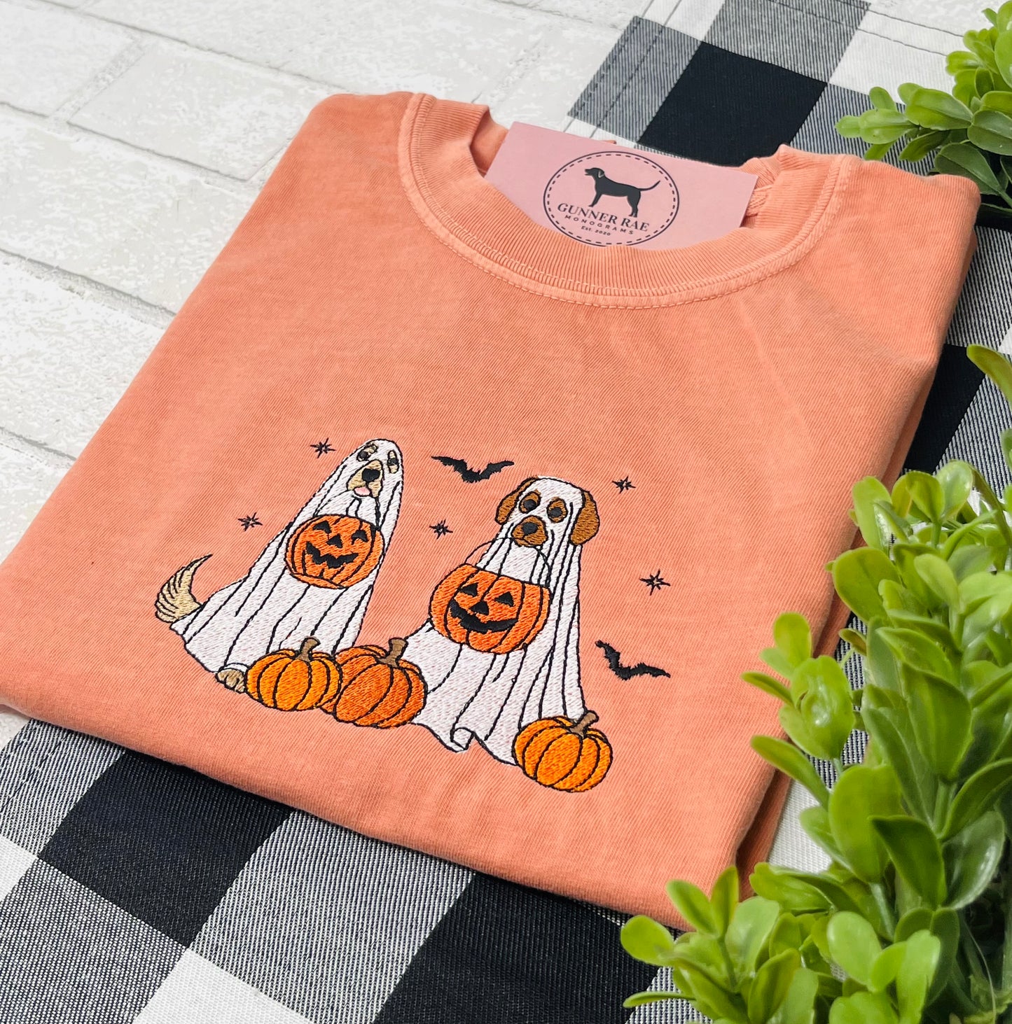 DOG GHOSTS 2 Embroidered T-shirt or Sweatshirt