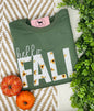 HELLO FALL Applique Embroidered T-shirt or Sweatshirt