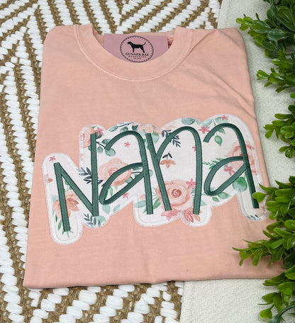 NANA Applique Embroidered T-shirt or Sweatshirt (outline)