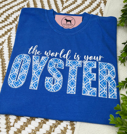 The World is Your Oyster Applique T-shirt or Sweatshirt