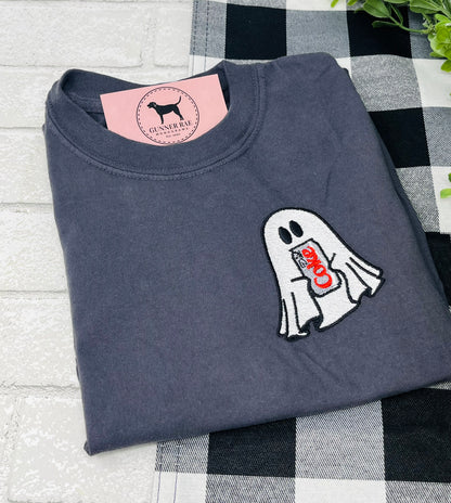 DIET SODA GHOST Embroidered T-shirt or Sweatshirt