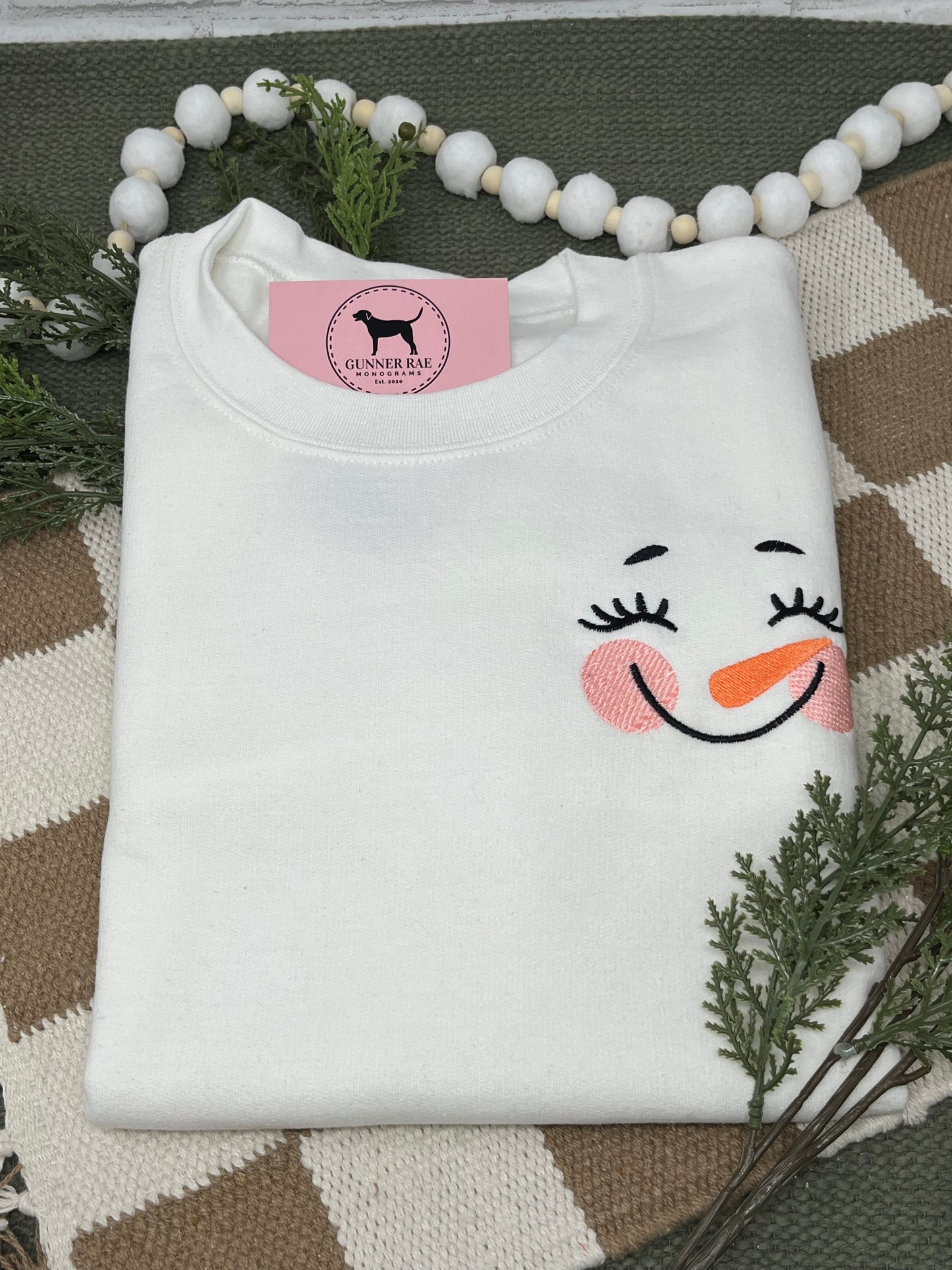 SNOWMAN Embroidered T-shirt or Sweatshirt
