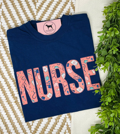 NURSE Applique T-shirt or Sweatshirt