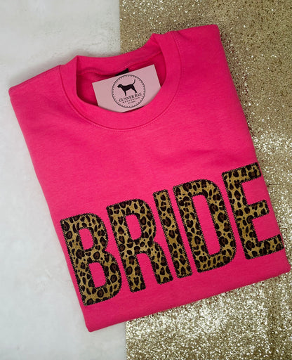 BRIDE Custom Applique Embroidered T-shirt or Sweatshirt