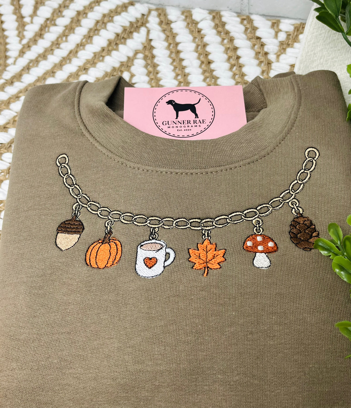 FALL NECKLACE Embroidered T-shirt or Sweatshirt