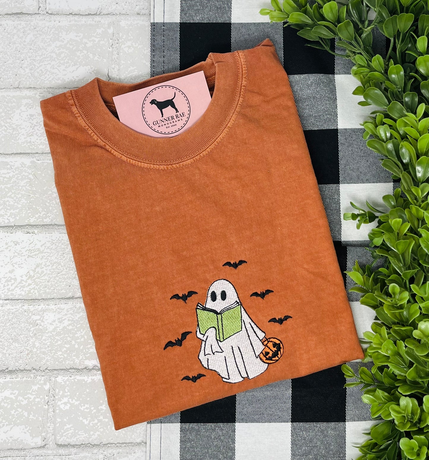 BOOK GHOST Embroidered T-shirt or Sweatshirt