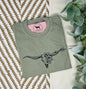 FLORAL LONGHORN Embroidered T-shirt or Sweatshirt