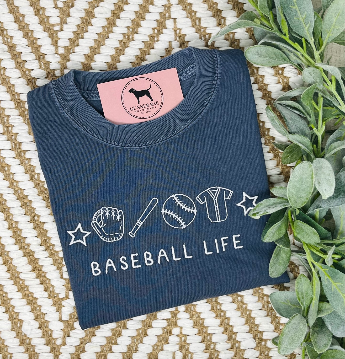 BASEBALL LIFE Embroidered T-shirt or Sweatshirt