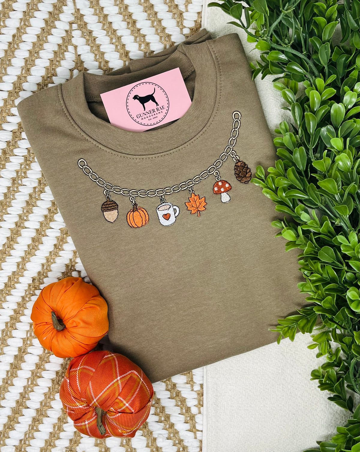 FALL NECKLACE Embroidered T-shirt or Sweatshirt