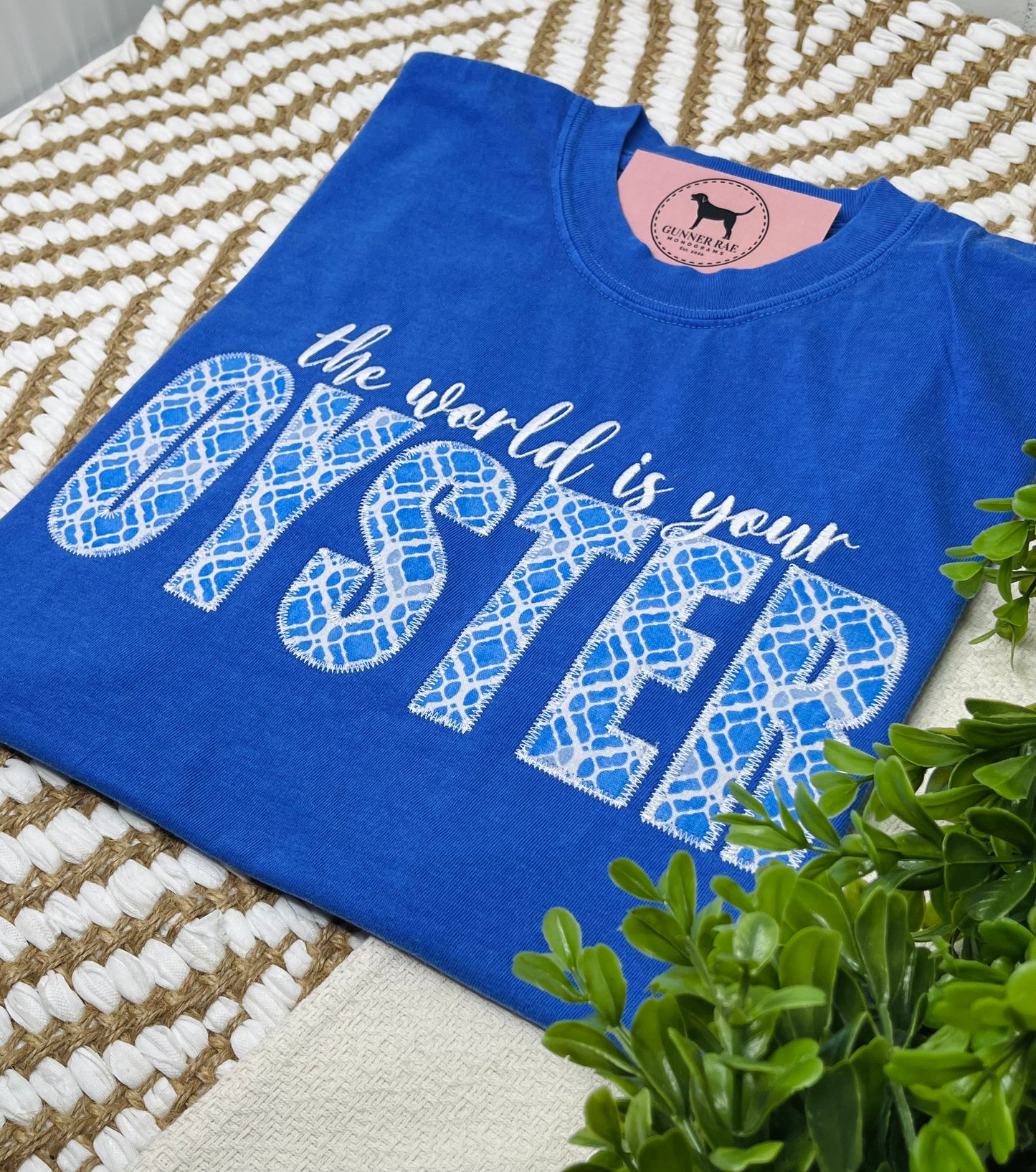 The World is Your Oyster Applique T-shirt or Sweatshirt
