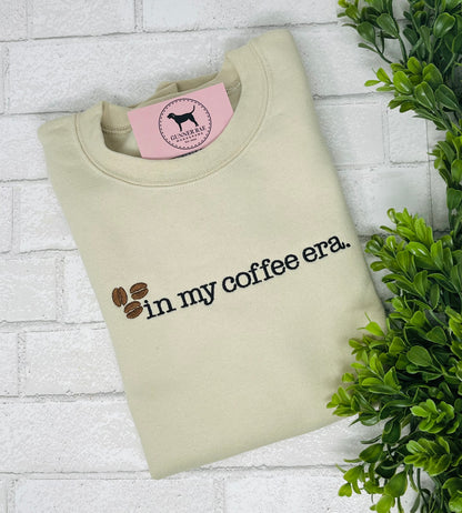 IN MY COFFEE ERA Embroidered T-shirt or Sweatshirt