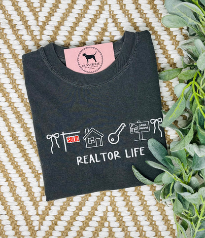 REALTOR LIFE Embroidered T-shirt or Sweatshirt