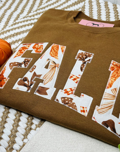 FALL BOWS Applique Embroidered T-shirt or Sweatshirt
