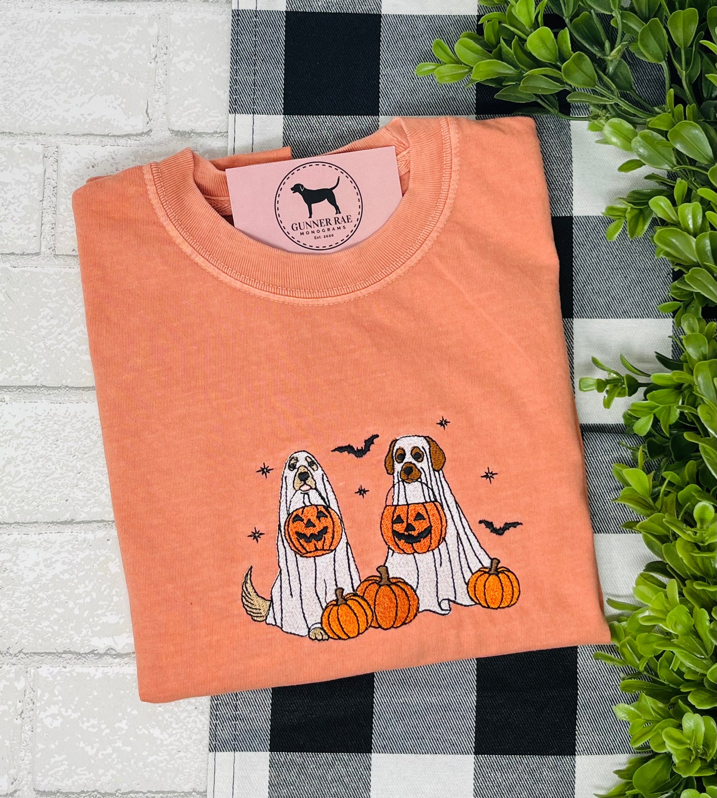 DOG GHOSTS 2 Embroidered T-shirt or Sweatshirt